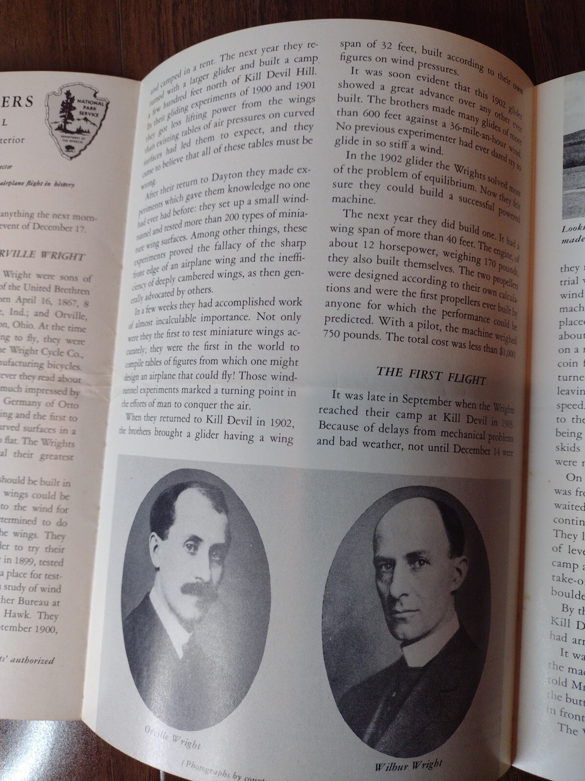 1954 Wright Brothers National Memorial Brochure Pamphlet North Carolina OBX Nags