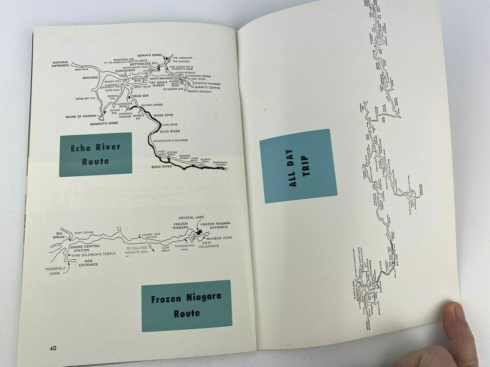 Mammoth Cave National Park Kentucky 1951 A Pictorial Study Booklet Maps Photos