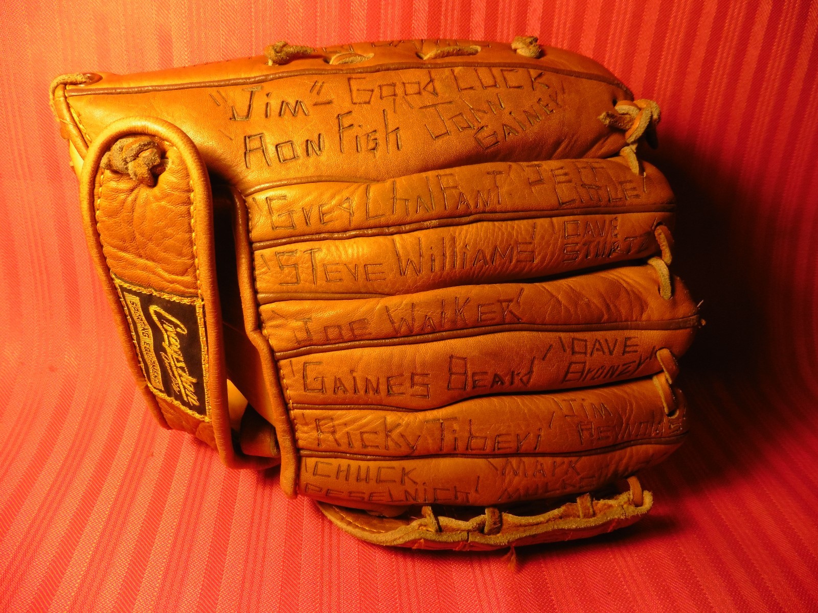 CRAGSTAN BASEBALL MITT, SHADYWOOD PARK CHAMPS, T-BIRDS 1962, COLUMBUS OHIO