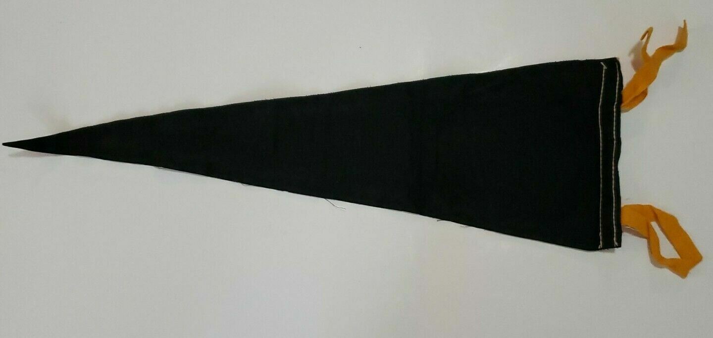Vintage black felt Yellowstone National Park Bear travel souvenir banner pennant