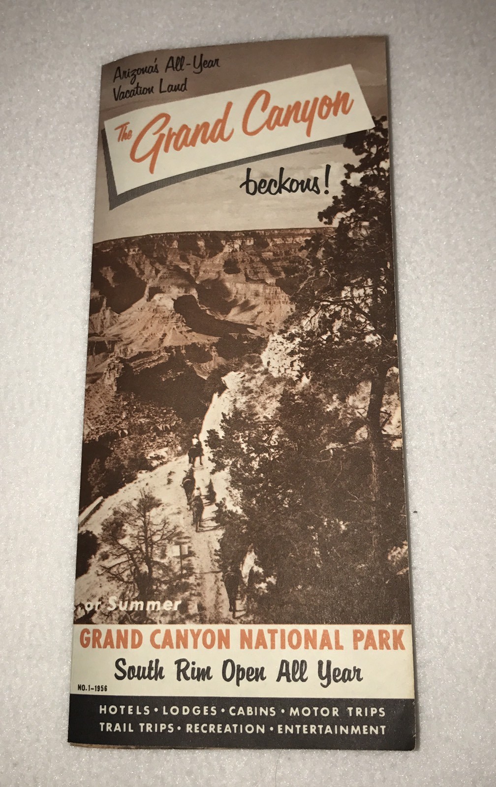 =Grand Canyon National Park 1956 Map Brochure Arizona’s All Year Vacation Land