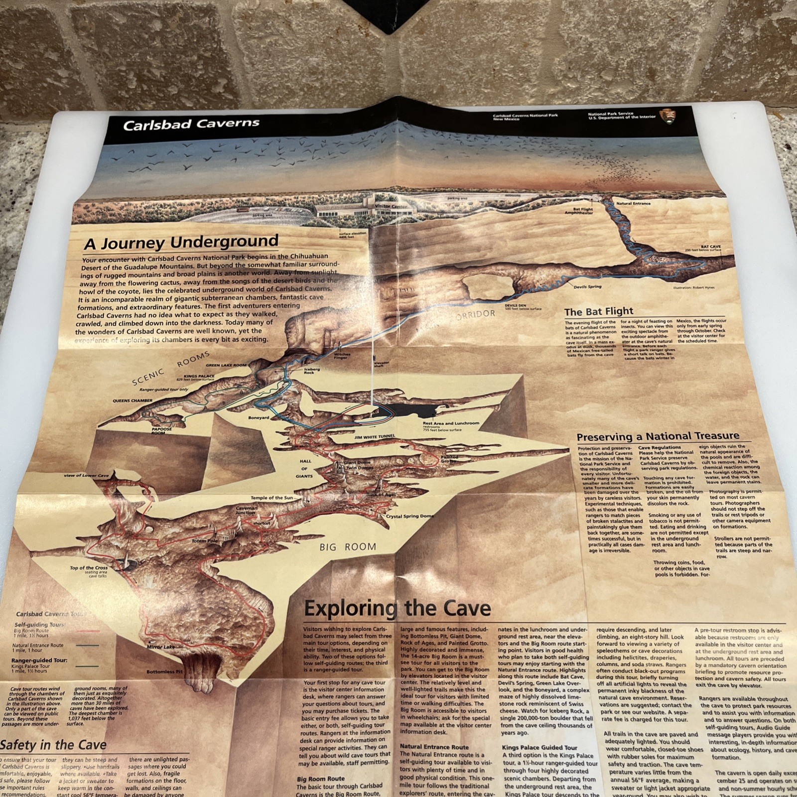 Carlsbad Caverns National Park Unigrid Brochure Guide NPS US Dept Of Interior NM