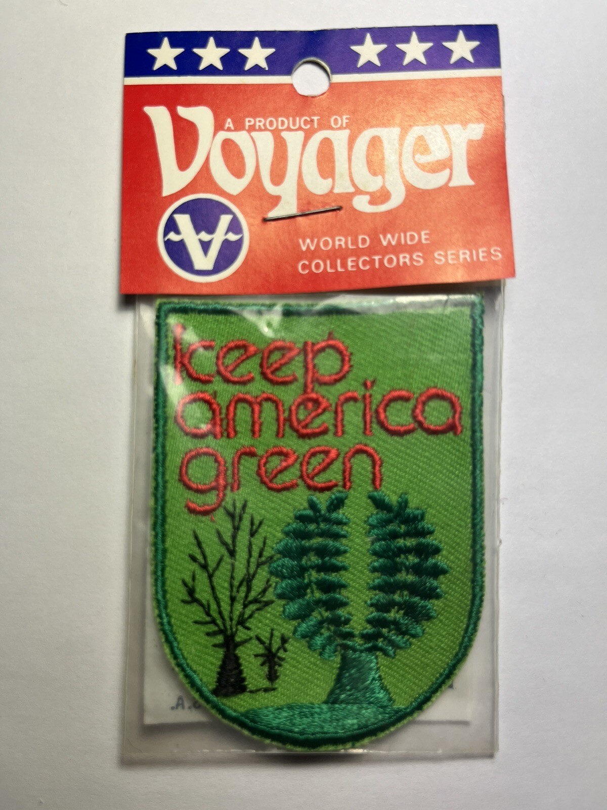 Vintage Voyager Originals KEEP AMERICAN GREEN Iron On Patch NIP