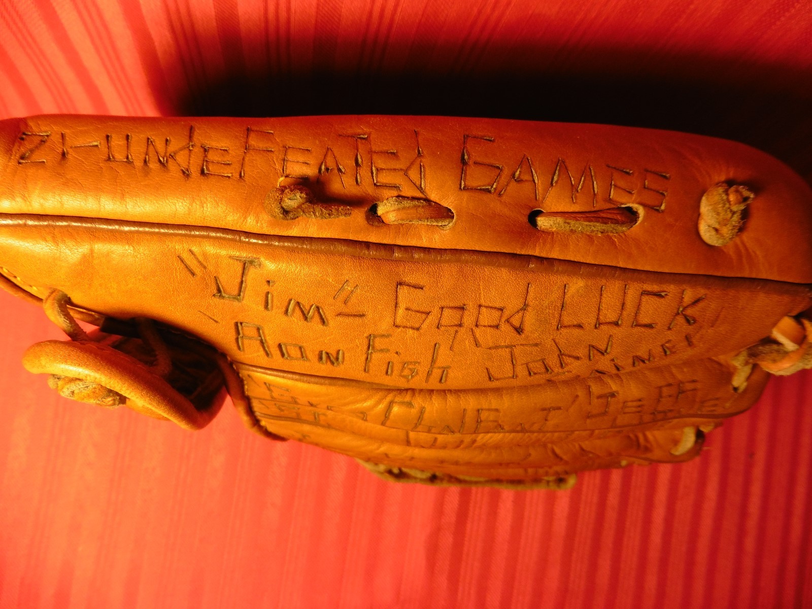 CRAGSTAN BASEBALL MITT, SHADYWOOD PARK CHAMPS, T-BIRDS 1962, COLUMBUS OHIO