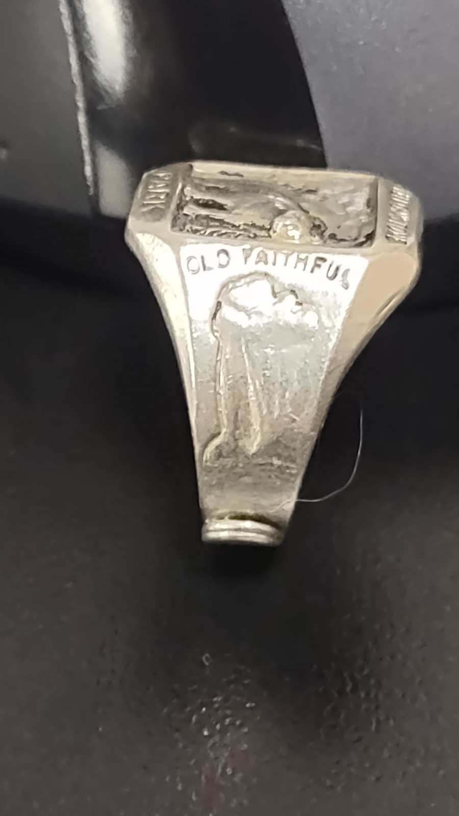 Vintage Antique Yellowstone National Park Souvenir Ring Old Faithful Jewlery