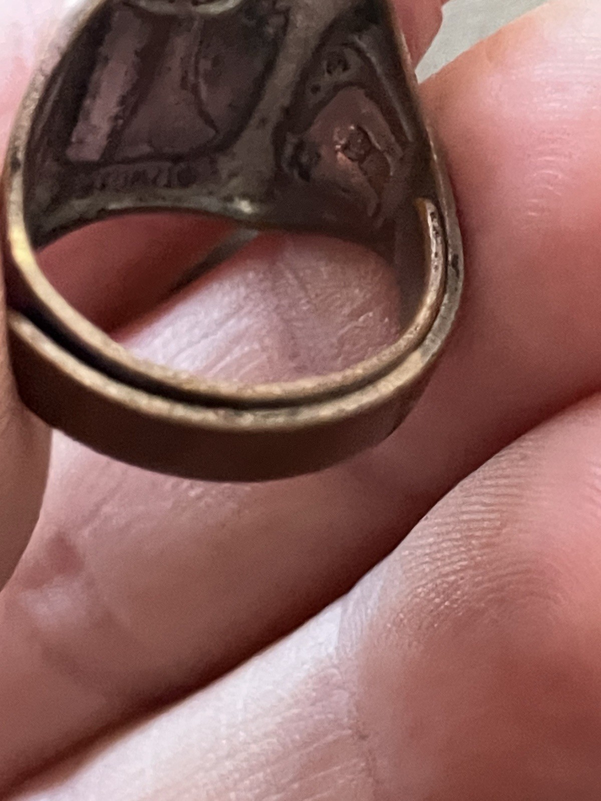 RARE!! Antique Yellowstone National Park Souvenir Ring 1930s Old Faithful Geyser