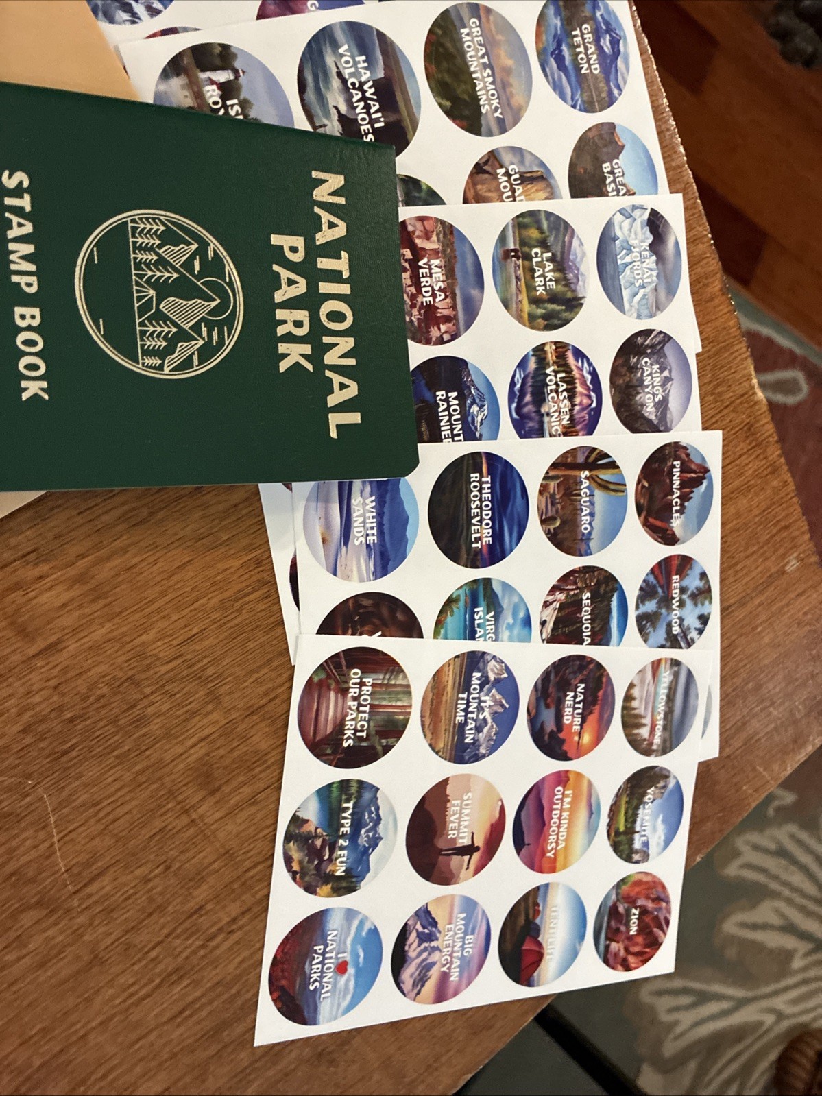 National Parks Stamp Book with Sticker Set: Passport-Sized National Park Book