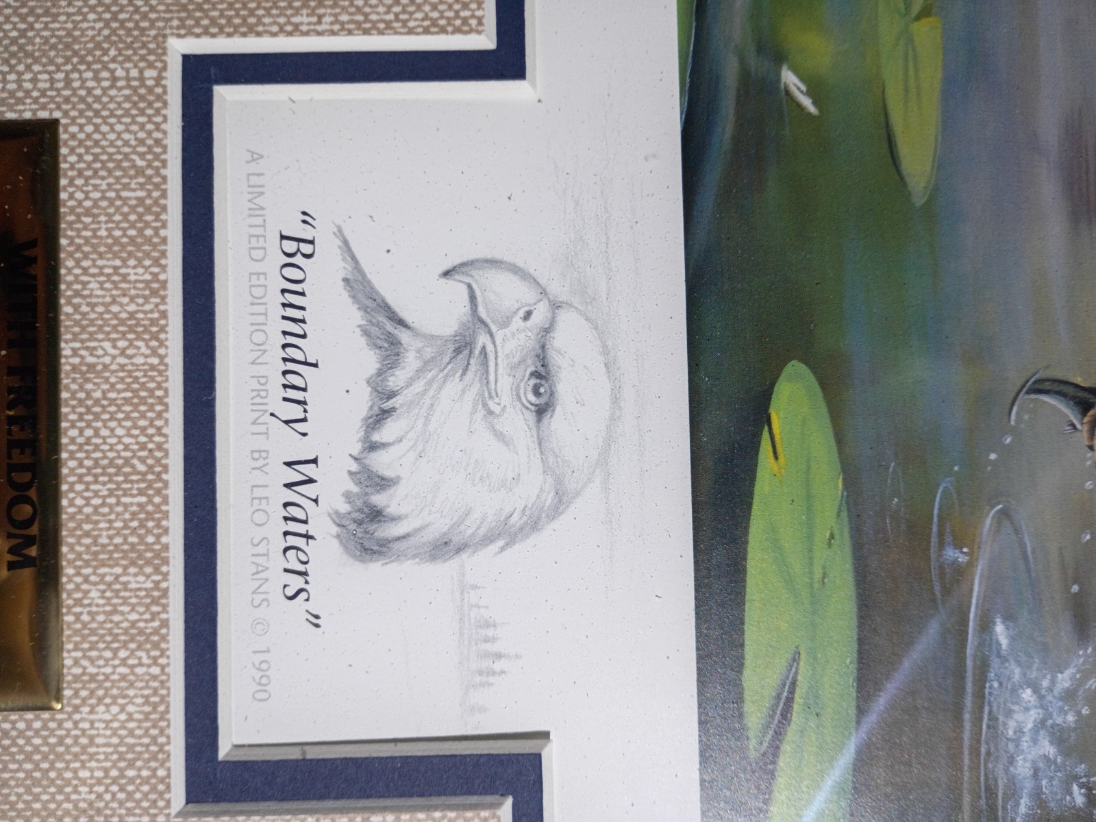 Desert Storm National Parks Bald Eagle Boundary Waters Leo Stans 1990 Framed