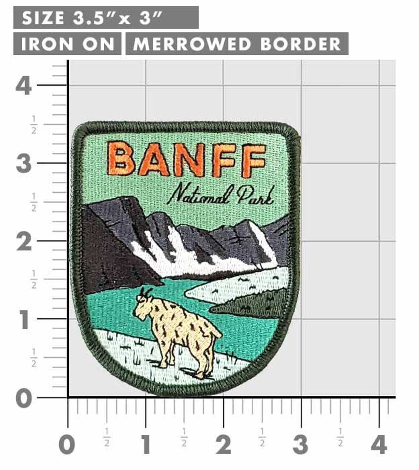 Banff National Park Patch Iron-On Applique Souvenir Gift