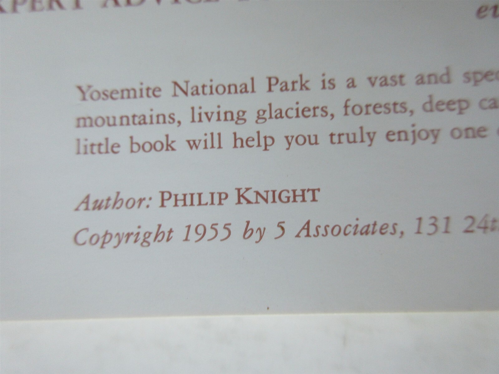 1955 Yosemite Picture And Photo Guide Spiral Bound 6″ x 3.5″ Souvenir Book