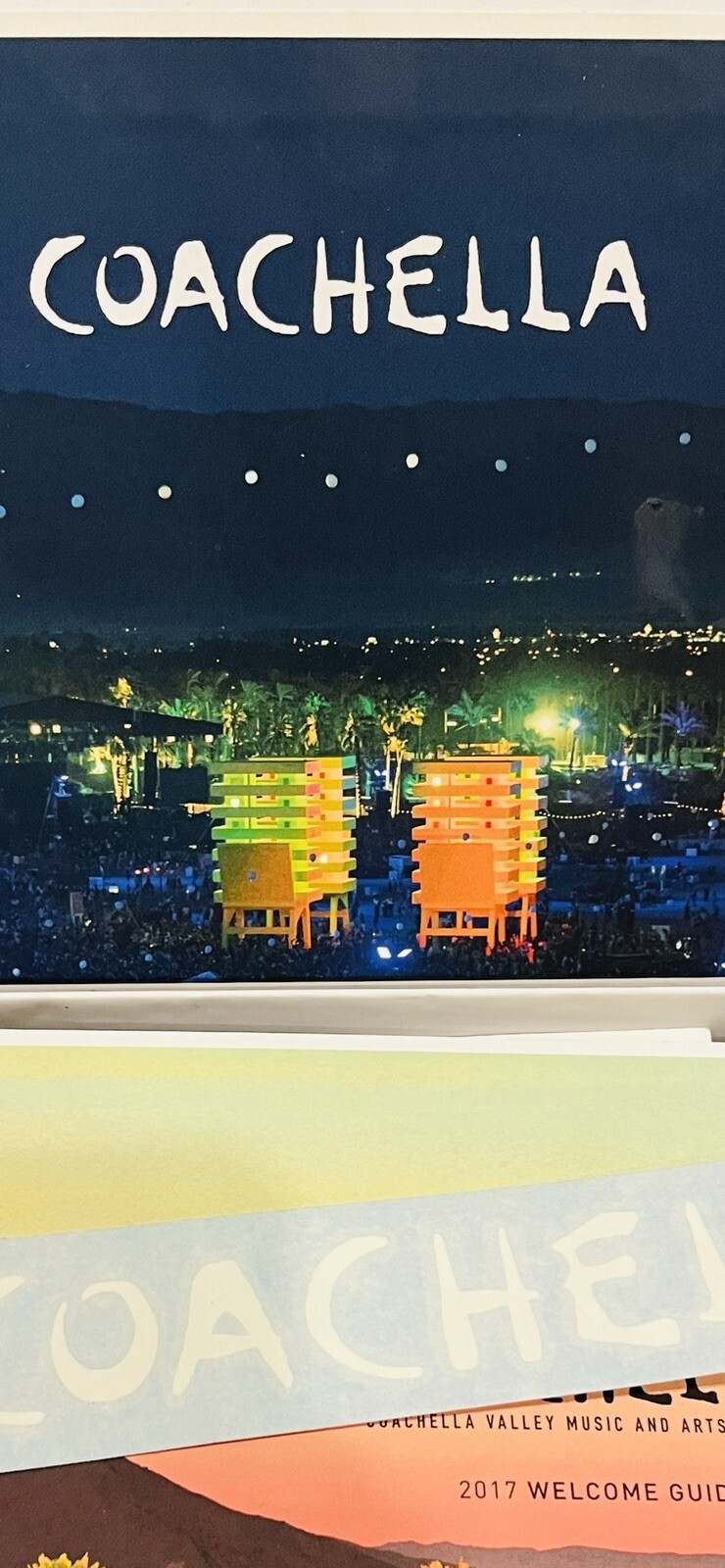 Coachella 2017 Weekend 2 Keepsake Shadowbox W/ Calendar, Misc Swag, No Ticket
