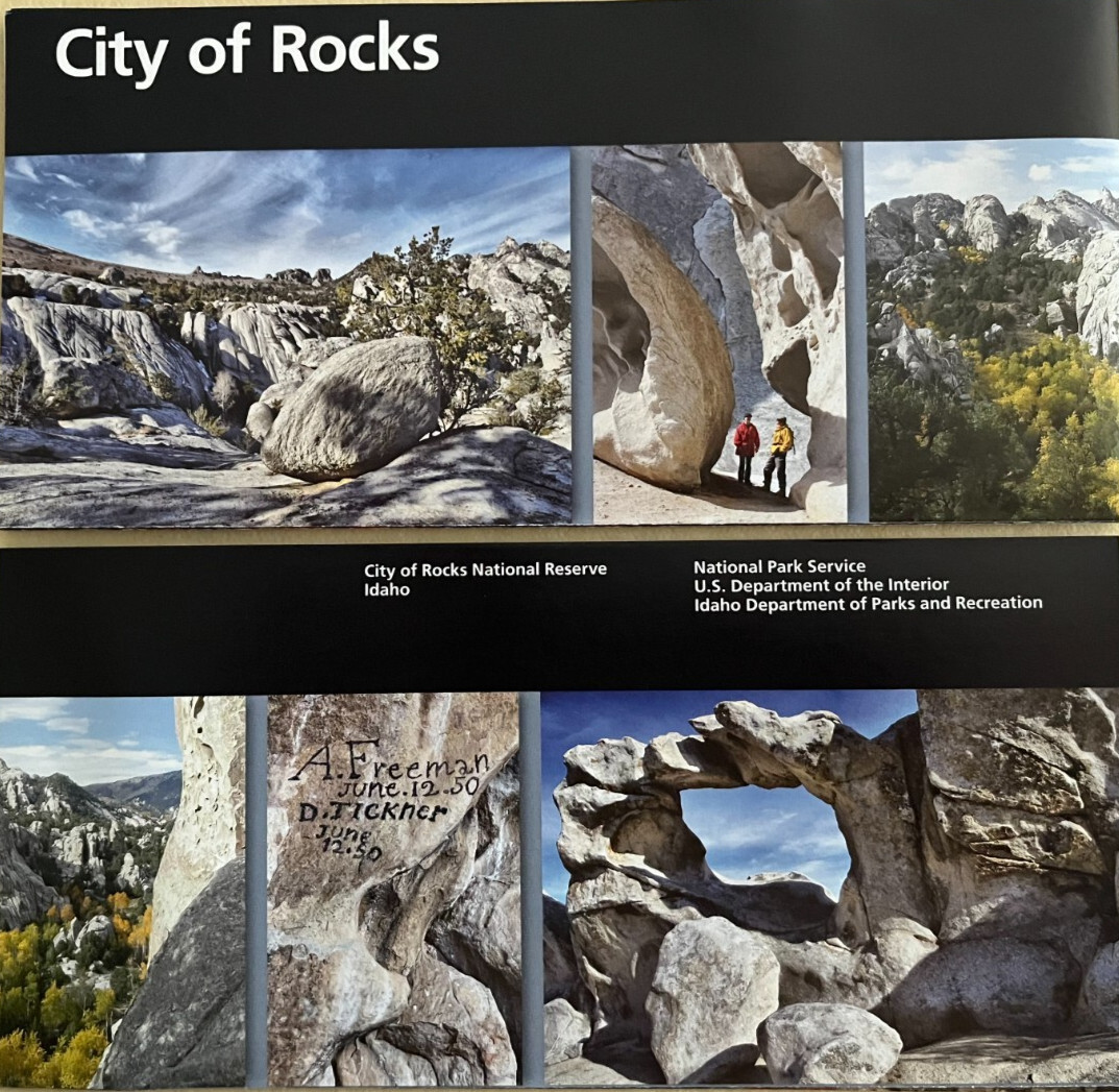 2026 CITY of ROCKS RESERVE – ID NATIONAL PARK SERVICE UNIGRID BROCHURE/MAP New