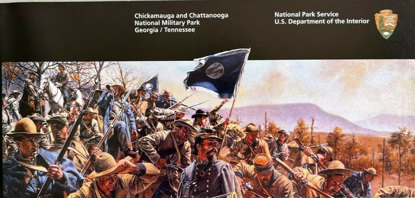 CHICKAMAUGA CHATTANOOGA NMP NATIONAL PARK SERVICE UNIGRID BROCHURE/MAP GPO 2024