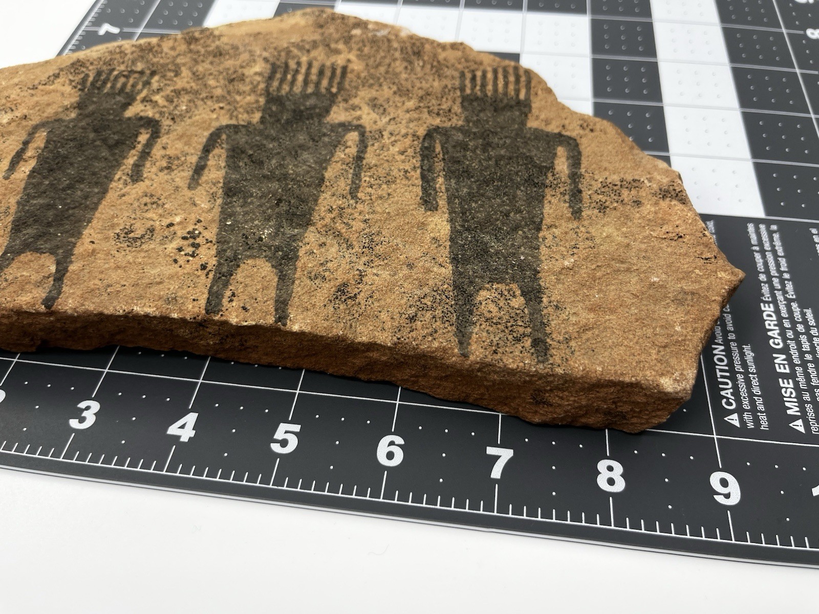 1990 Replica Three Amigos Petroglyph from Dinosaur National Monument Sandstone