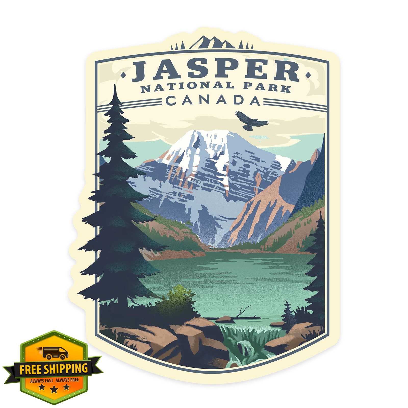 Lantern Press Small Jasper National Park sticker
