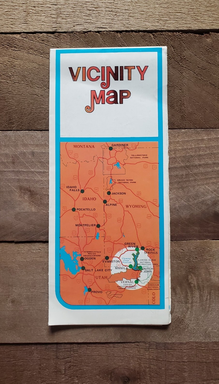 Vintage 1970s Flaming Gorge National Recreation Area Map Brochure – Vacation