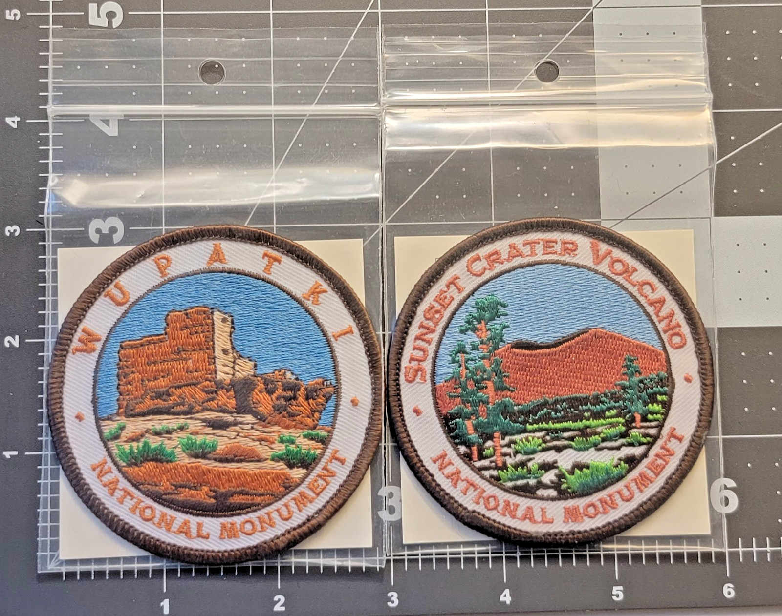 Arizona National Monument Patches Wupatki Sunset Crater Volcano Travel Lot 2 New
