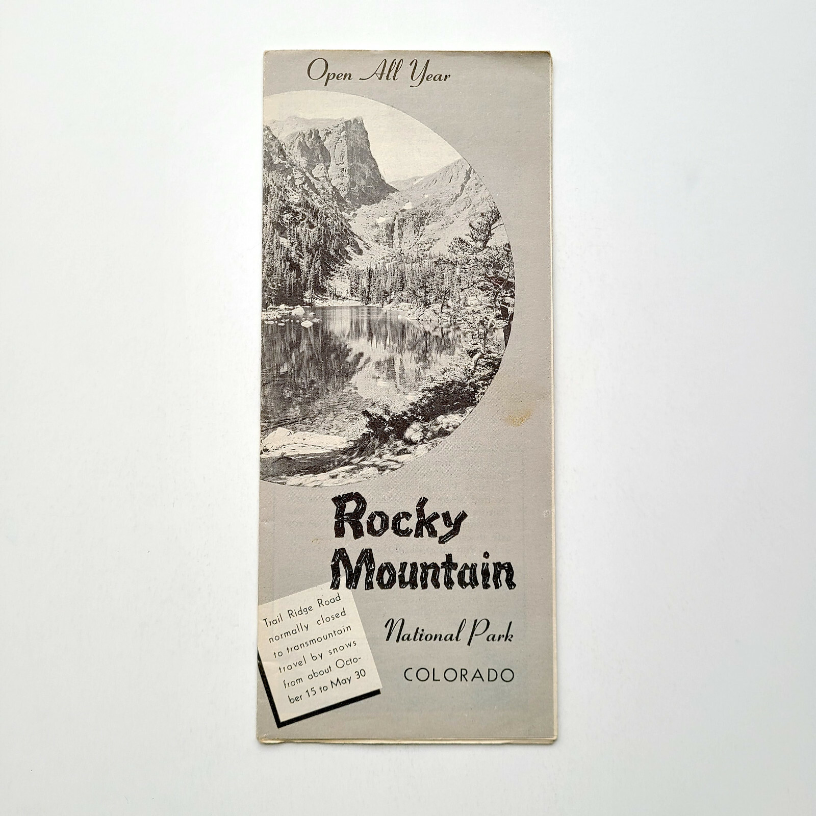 1956 Rocky Mountain National Park Vintage Travel Brochure Colorado Map Photos