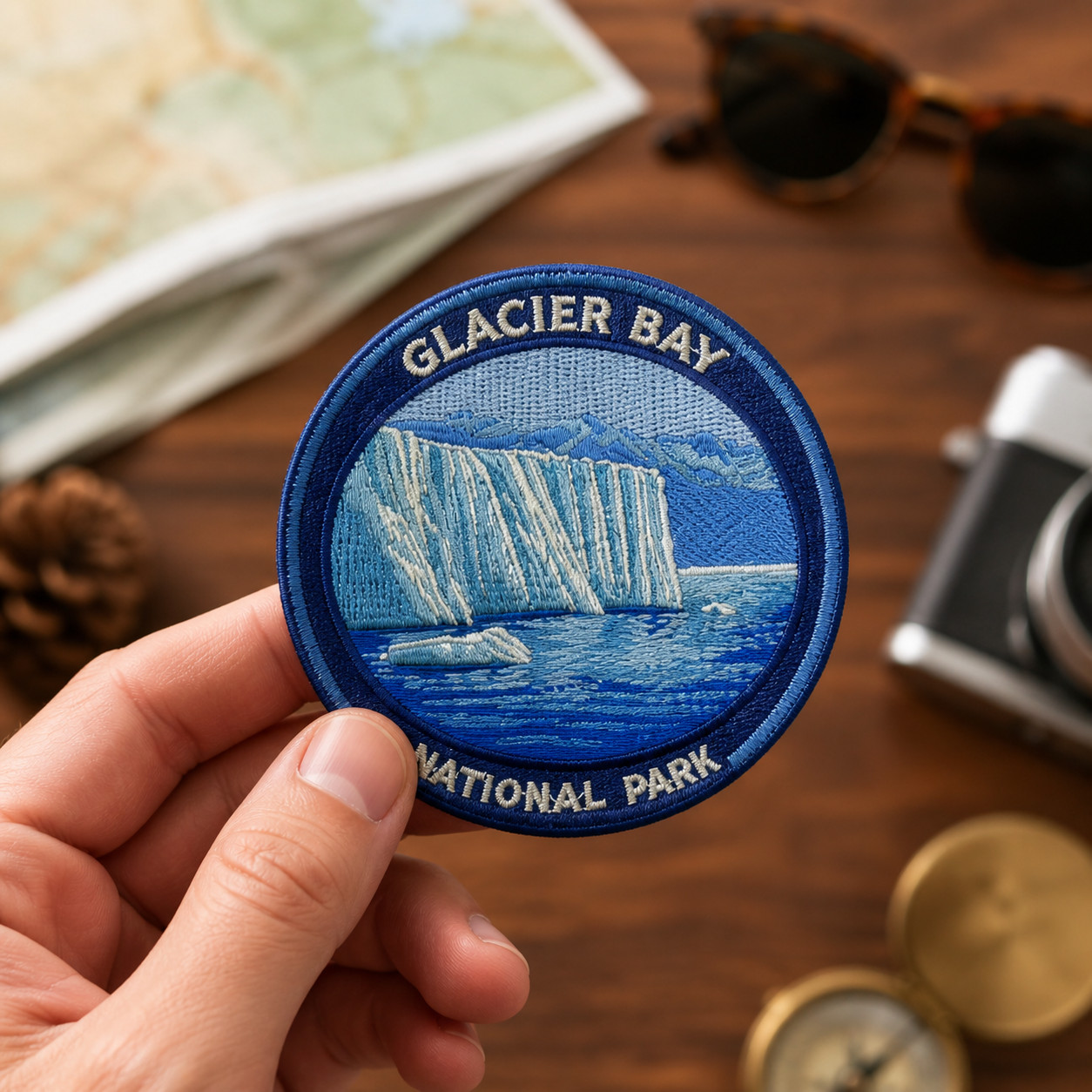 Glacier Bay National Park Embroidered Patch: Alaska Travel Souvenir Badge 3 Inch