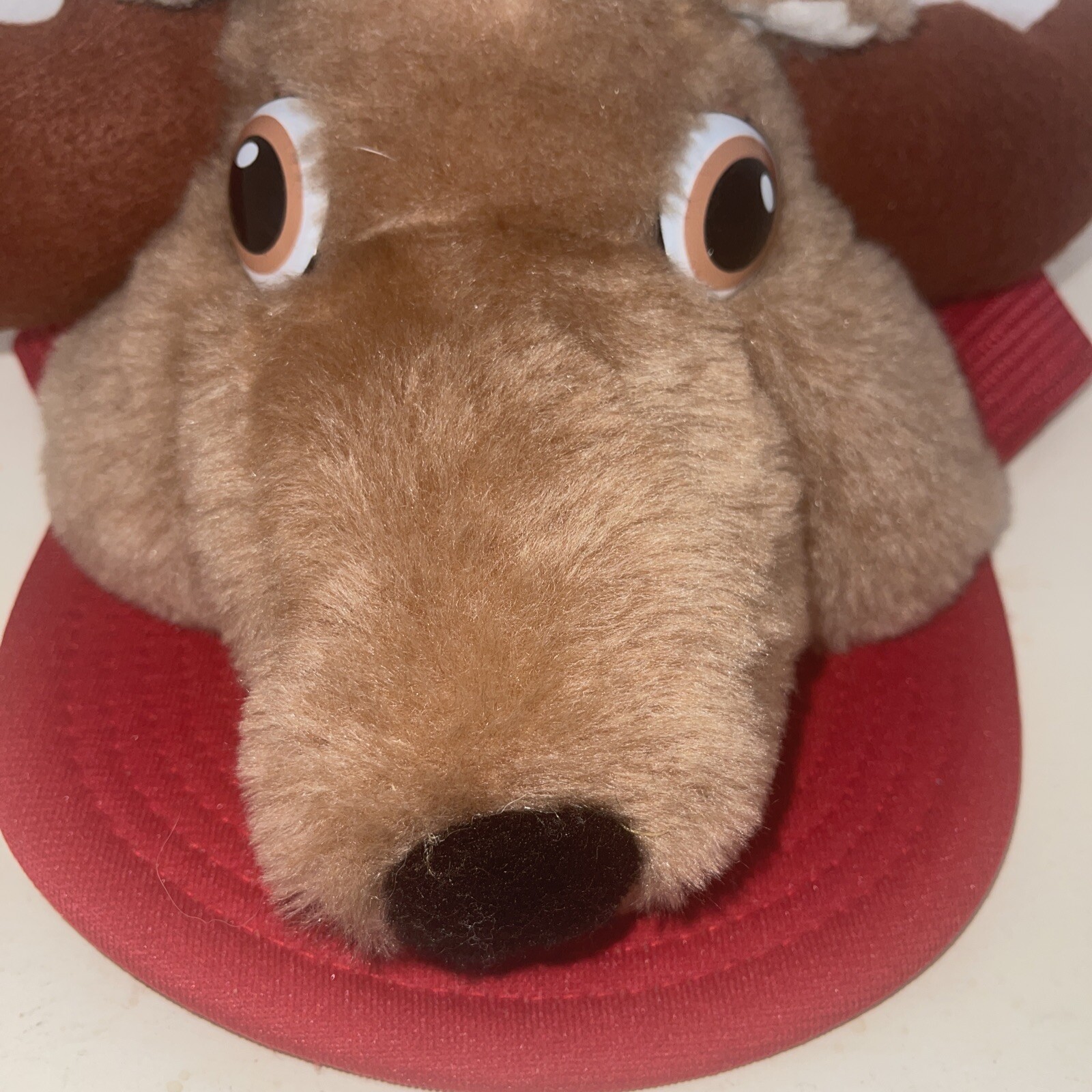 Vintage Hat Dimensional 3D Plush MOOSE REINDEER snapback Hat/Cap 3 West Zoo Mm55