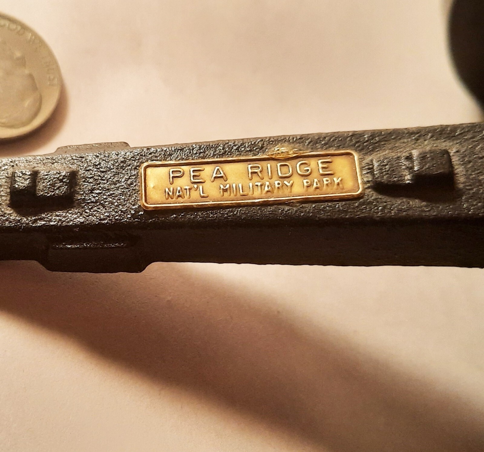 8″ PEA RIDGE national military park vtg cast iron toy cannon paperweight gun art
