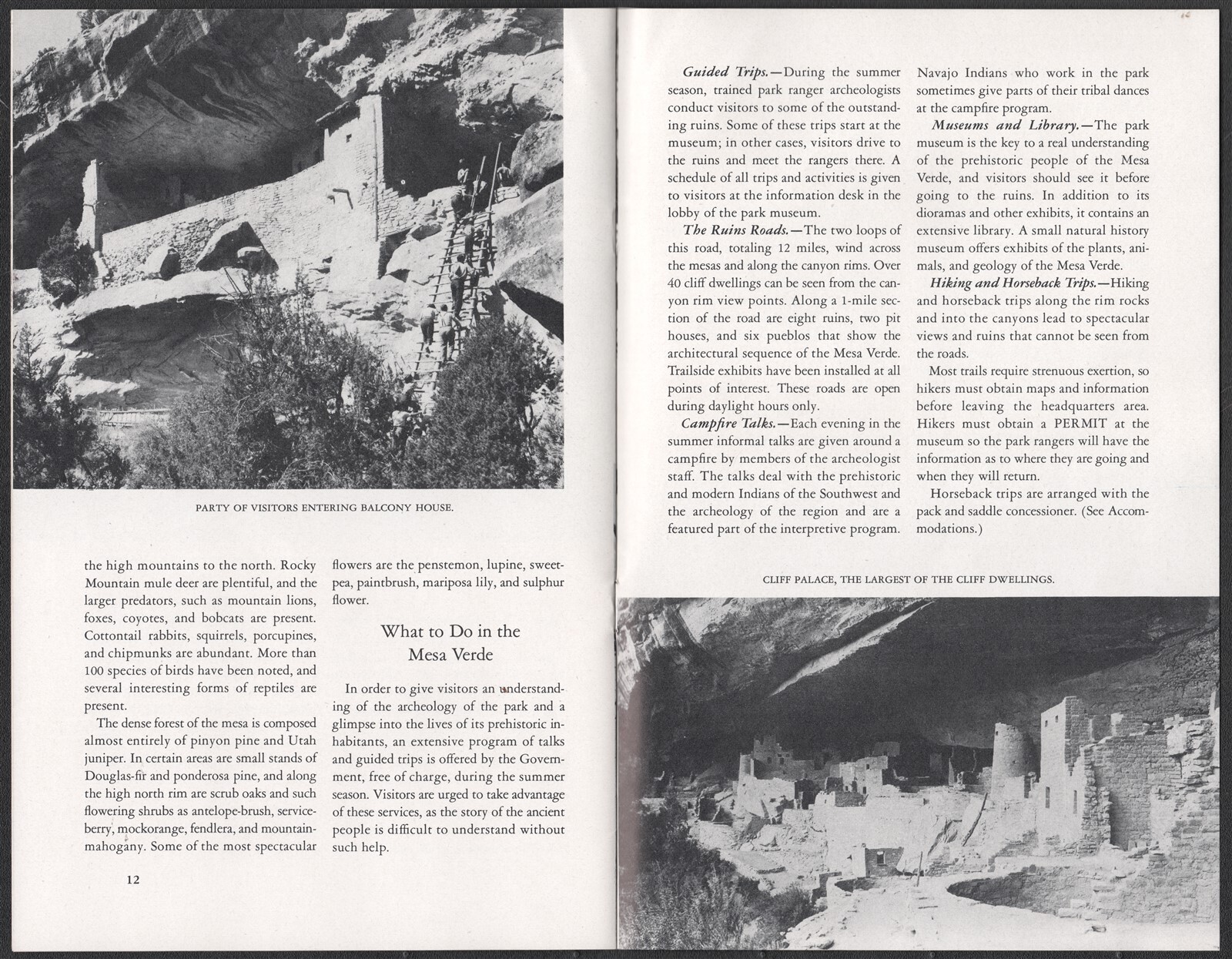 1952 Mesa Verde National Park Colorado Souvenir Booklet