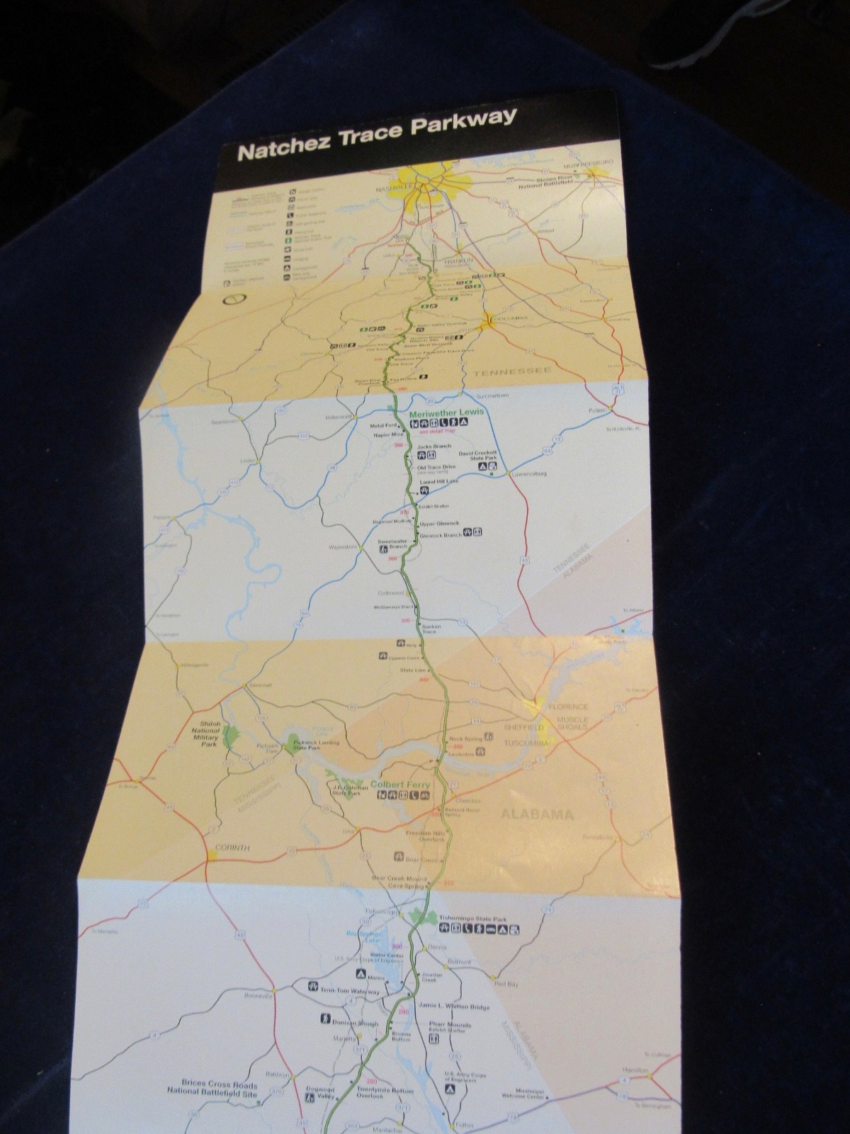 Vtg Natchez Trace Parkway & Melrose National Park Brochure Lot of2 MS TN AL C532