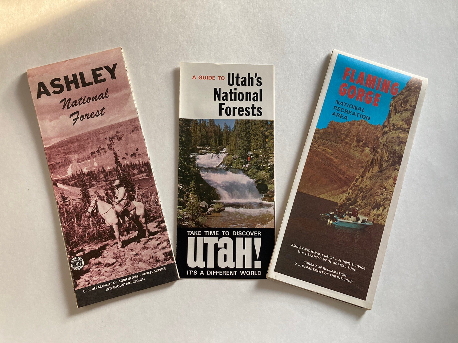 Vintage 1960’s Utah National Forest/Travel Brochures Maps Lot of 3. Excellent.