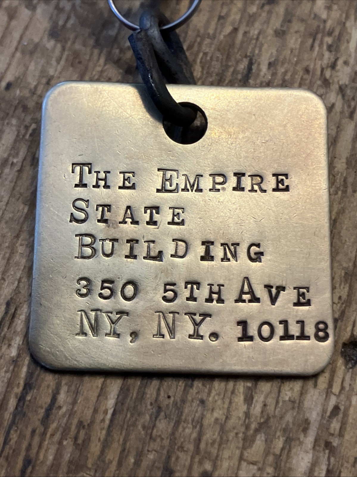 EMPIRE STATE BUILDING – Solid BRASS CUSTOM KEY FOB Vintage Hotel Style Marker