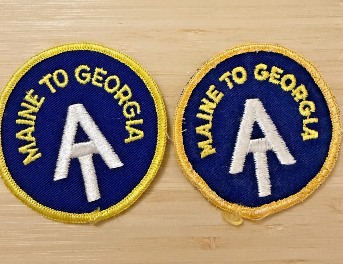 Lot Of 2 Vtg Vintage Appalachian Trail Maine To Georgia Patch Gauze Back