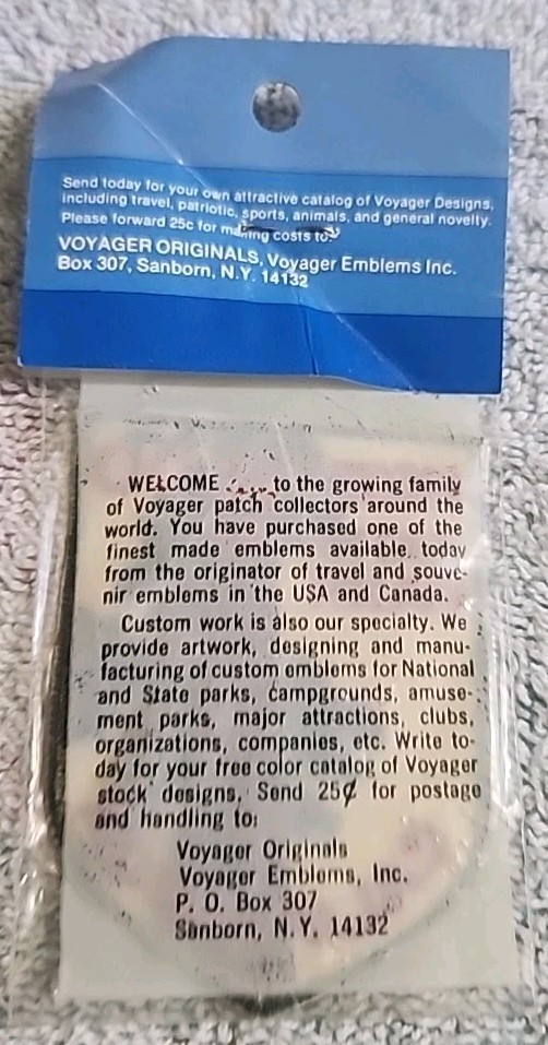 Vtg NiP Voyager California Redwood National Park Patch Souvenir Made In USA
