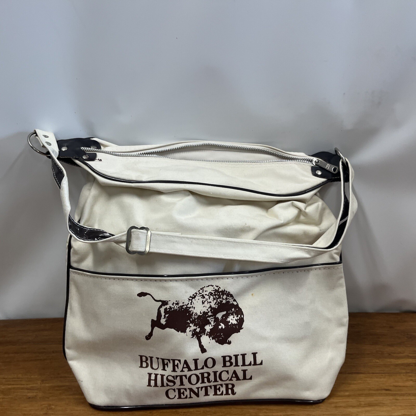 Buffalo Bill Historical Center Art Animals VTG 80s Souvenir Shoulder Bag Canvas