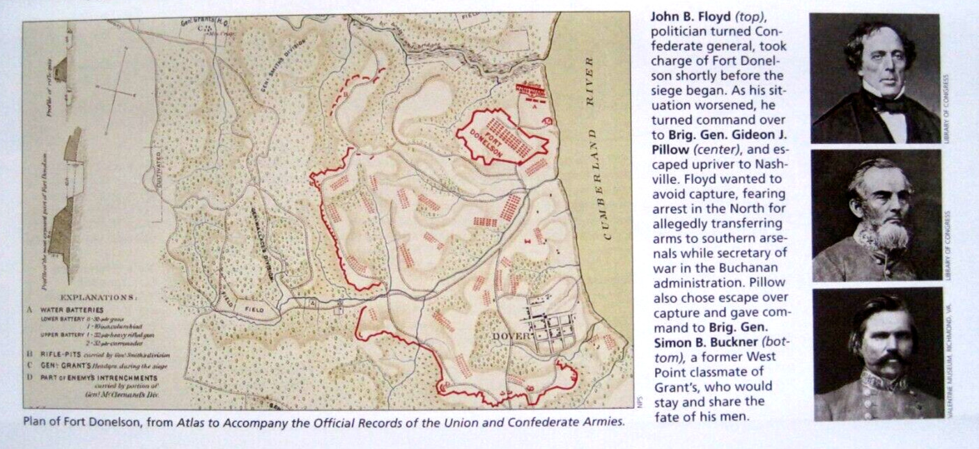 Fort Donelson National Battlefield National Park Service Unigrid Brochure Map