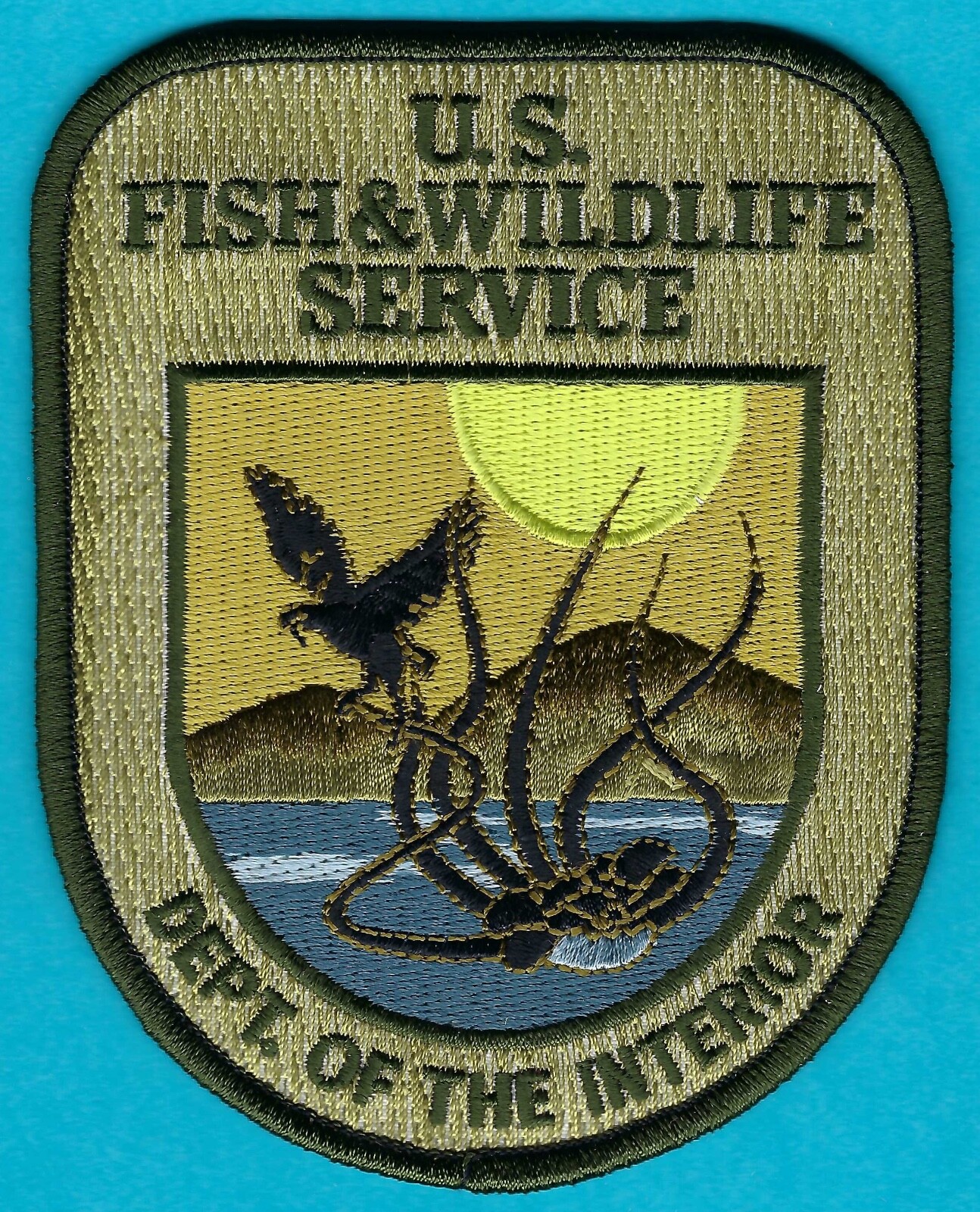 UNITED STATES FISH AND WILDLIFE SERVICE TACTICAL GREEN PATCH NEW STYLE
