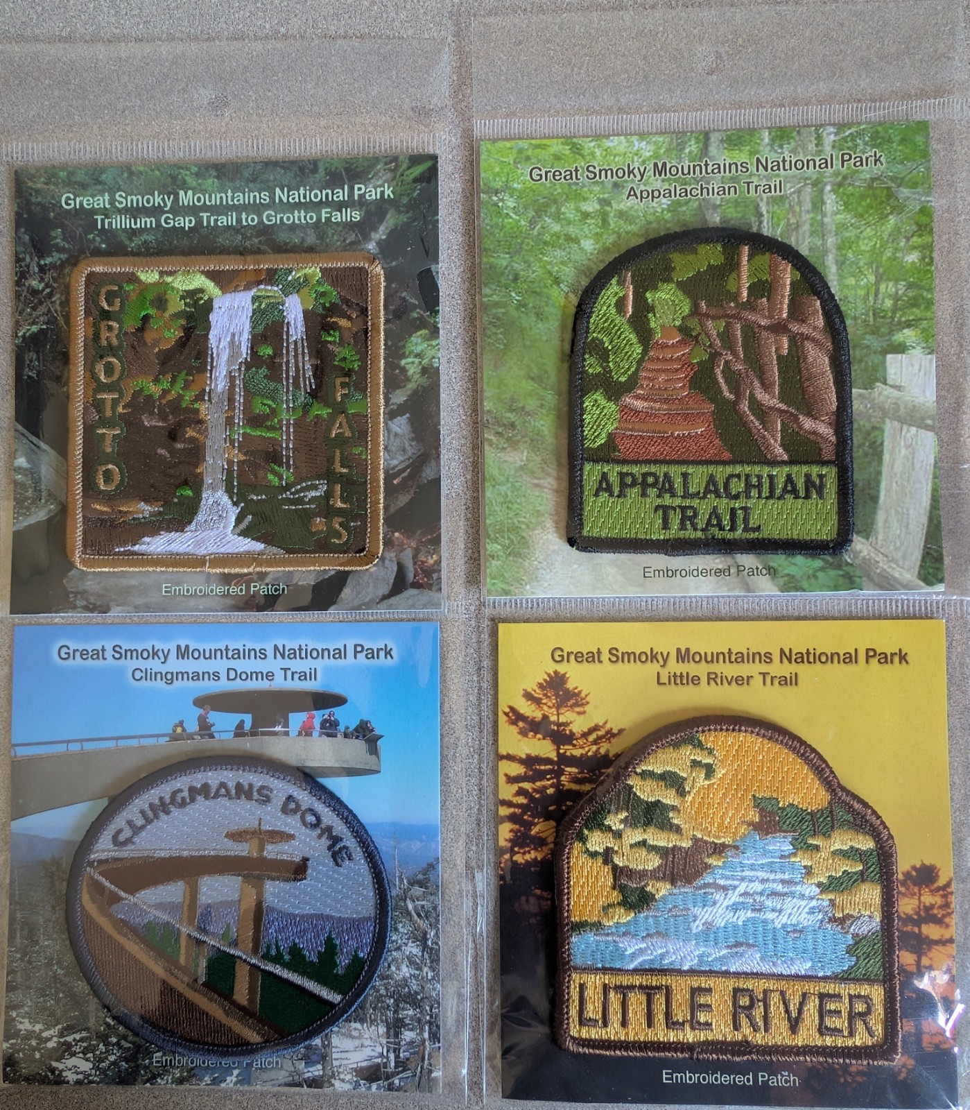 Great Smoky Mountains National Park Embroidered Patches 3″ USA Set Of 4