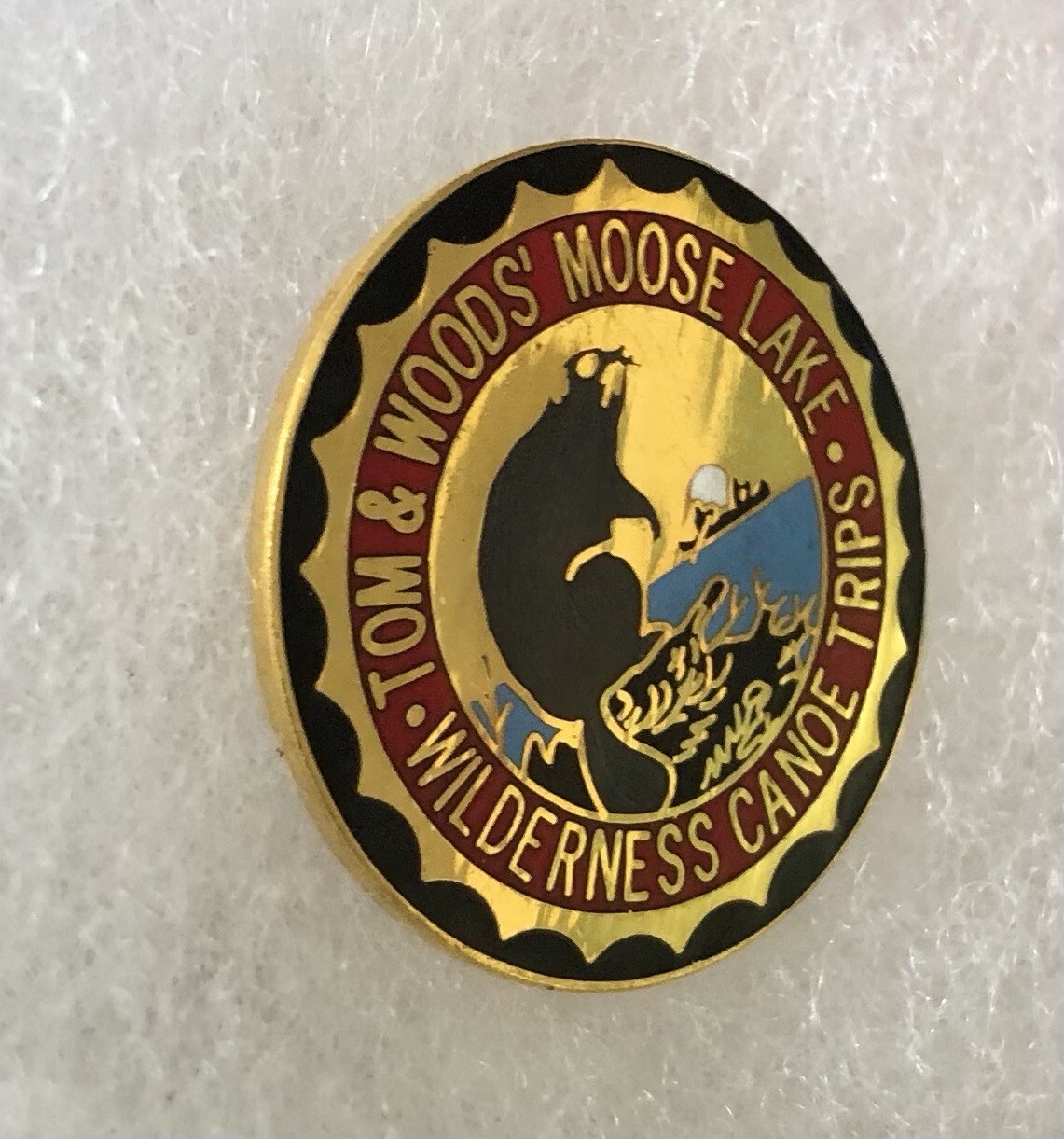 Tom Woods Moose Lake Wilderness Lapel Pin Wilderness Canoe Trip Minnesota A850