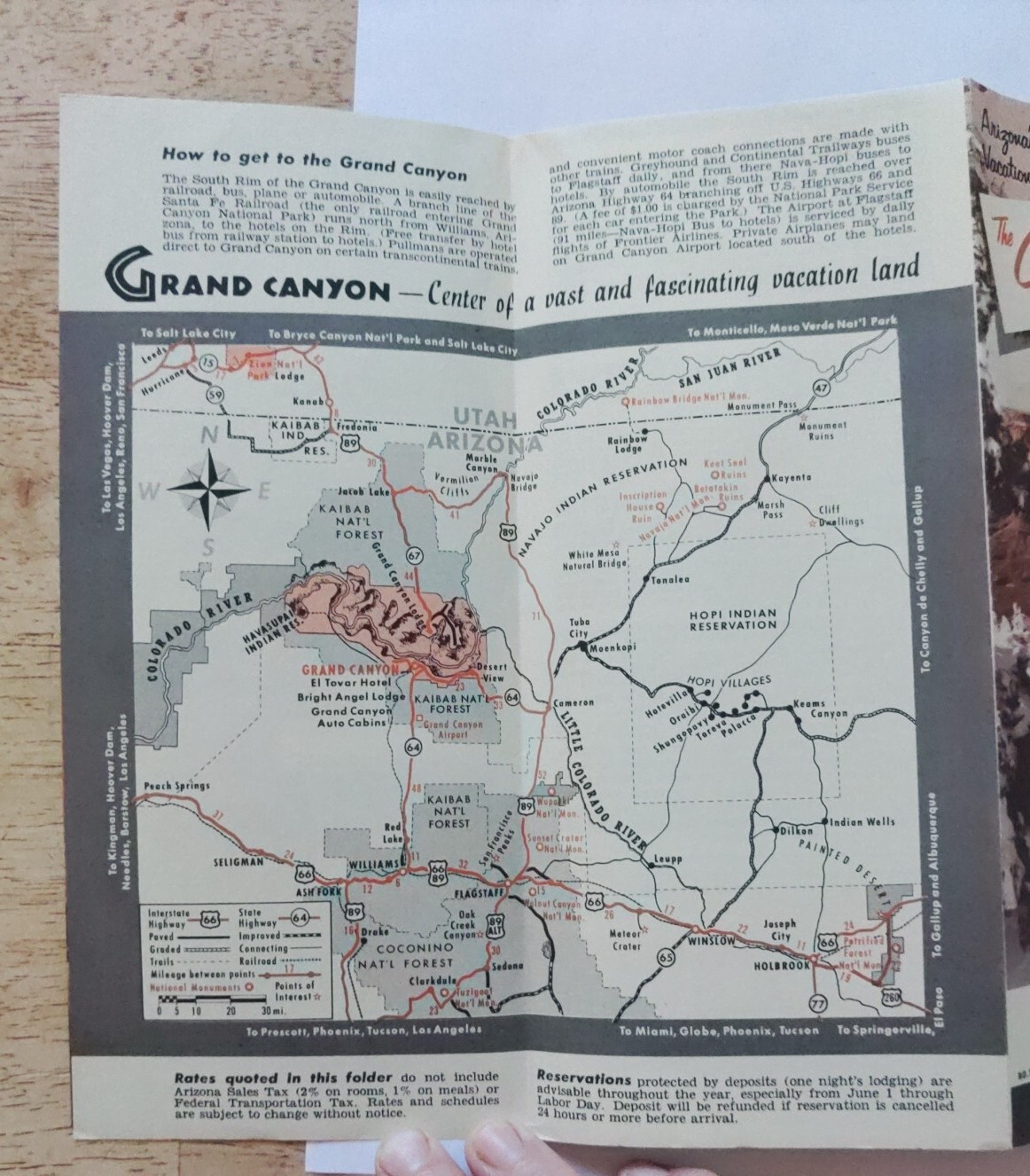 Vintage 1956 Grand Canyon Pamphlet