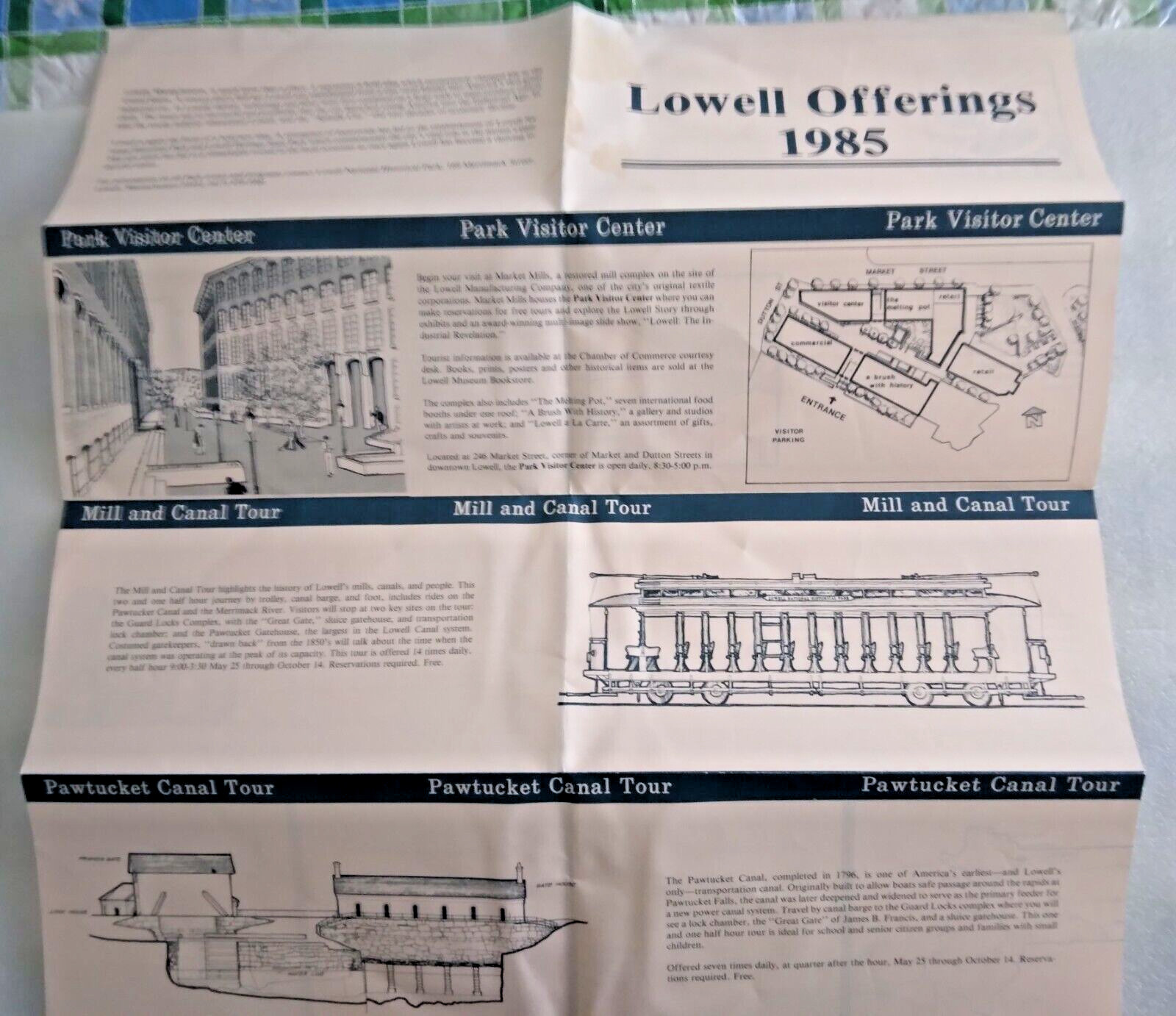 1985 LOWELL NHP – Massachusetts National Historic Park Brochure