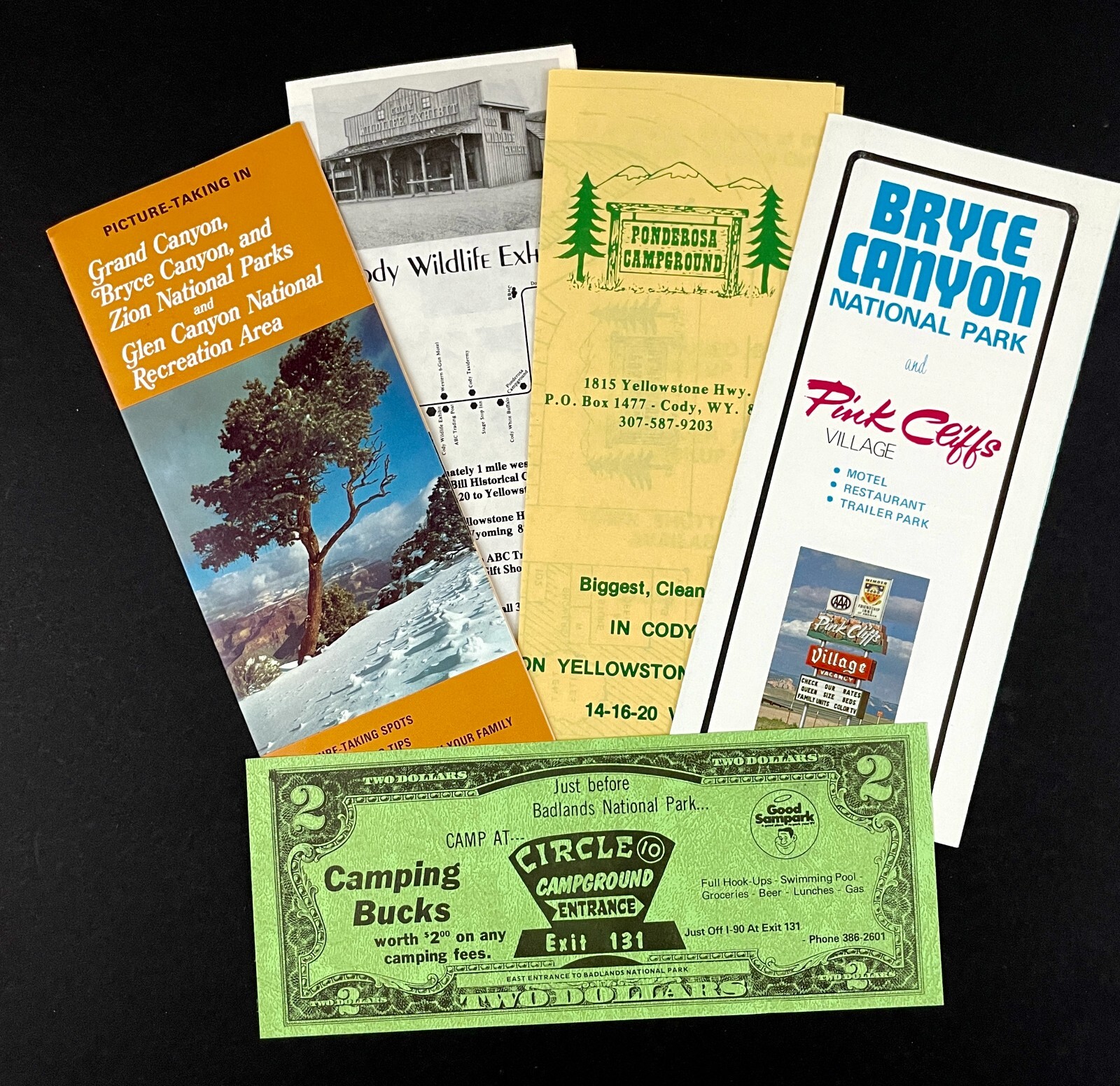 1970s Midwest National Parks Outdoor Recreation VTG Travel Brochures Lot UT WY