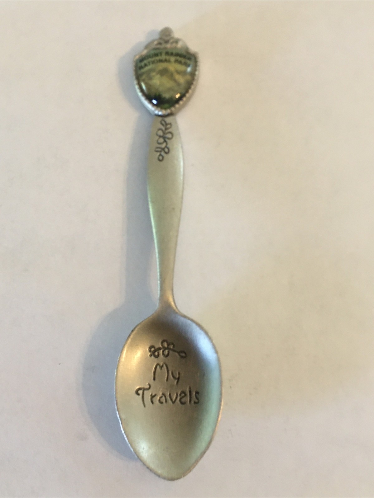 Mount Rainier National Park Pewter Vintage Souvenir Spoon Collectible