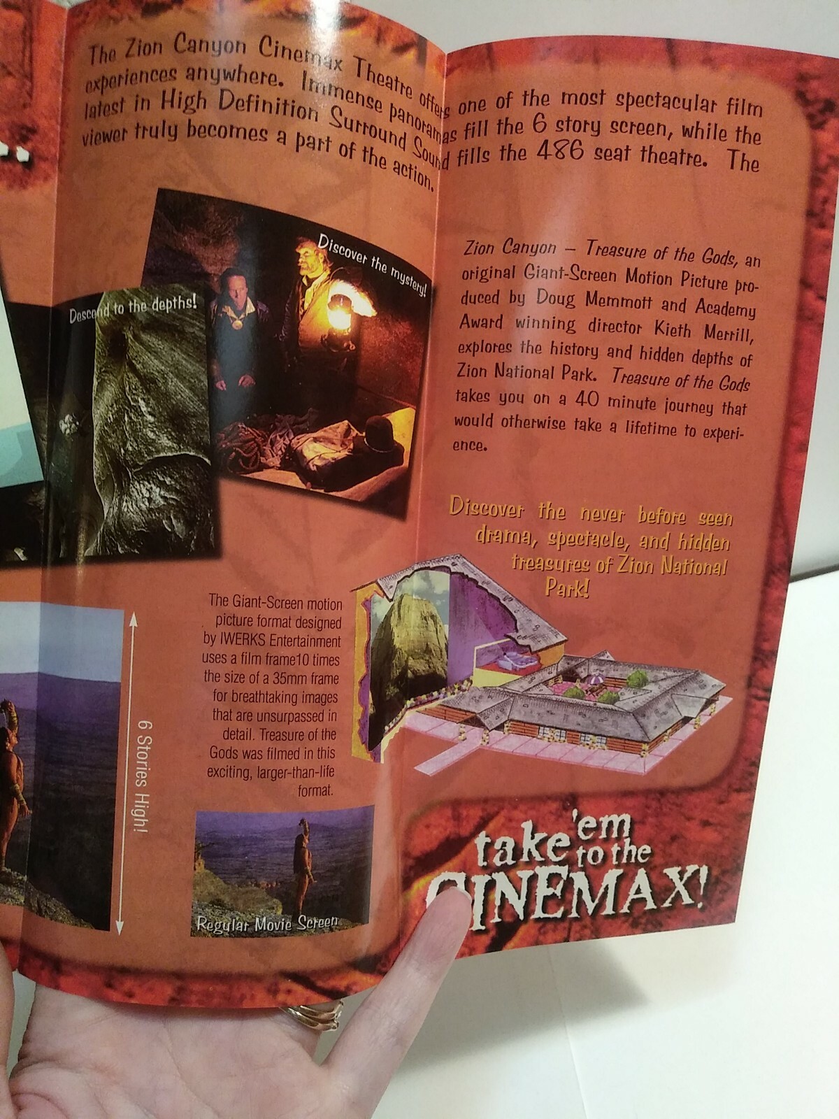 Zion Canyon Cinemax Theatre Visitors Guide & Information 1997-98 Brochure MP1017