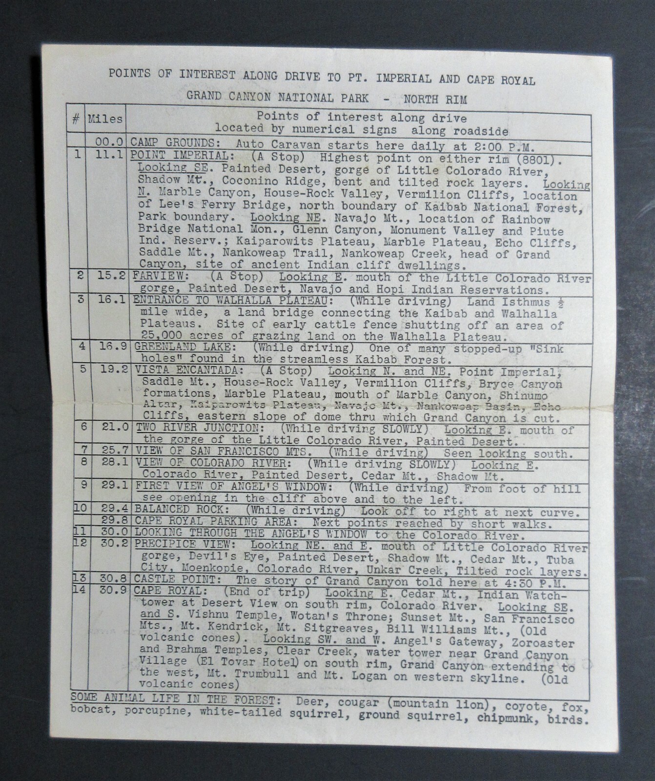 1933-4 Grand Canyon National Park Traveler Information by National Park Service