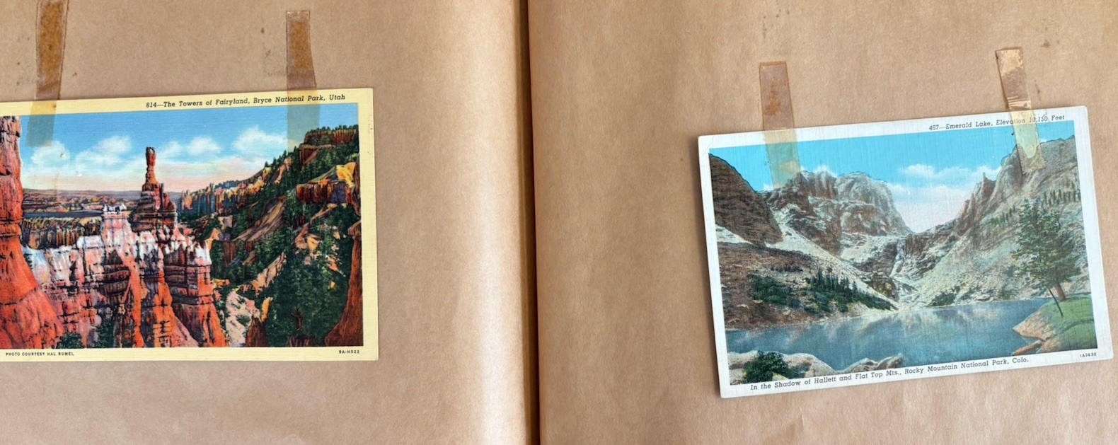 “My Western Trip” National Park 1940 Travel Journal with Postcards & Photos
