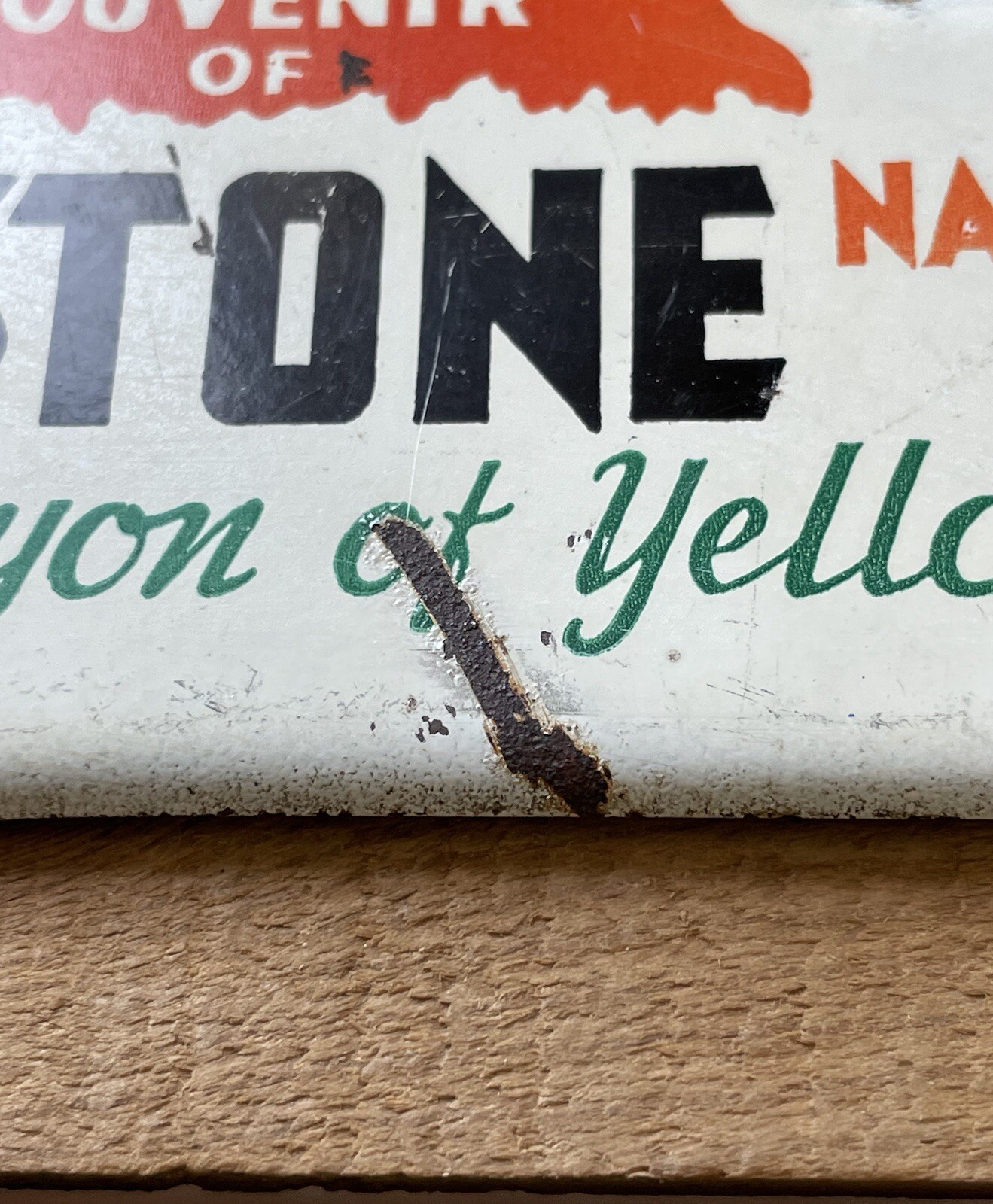 Vintage Original Yellowstone Grand Canyon National Park Plate Topper Maker Mark