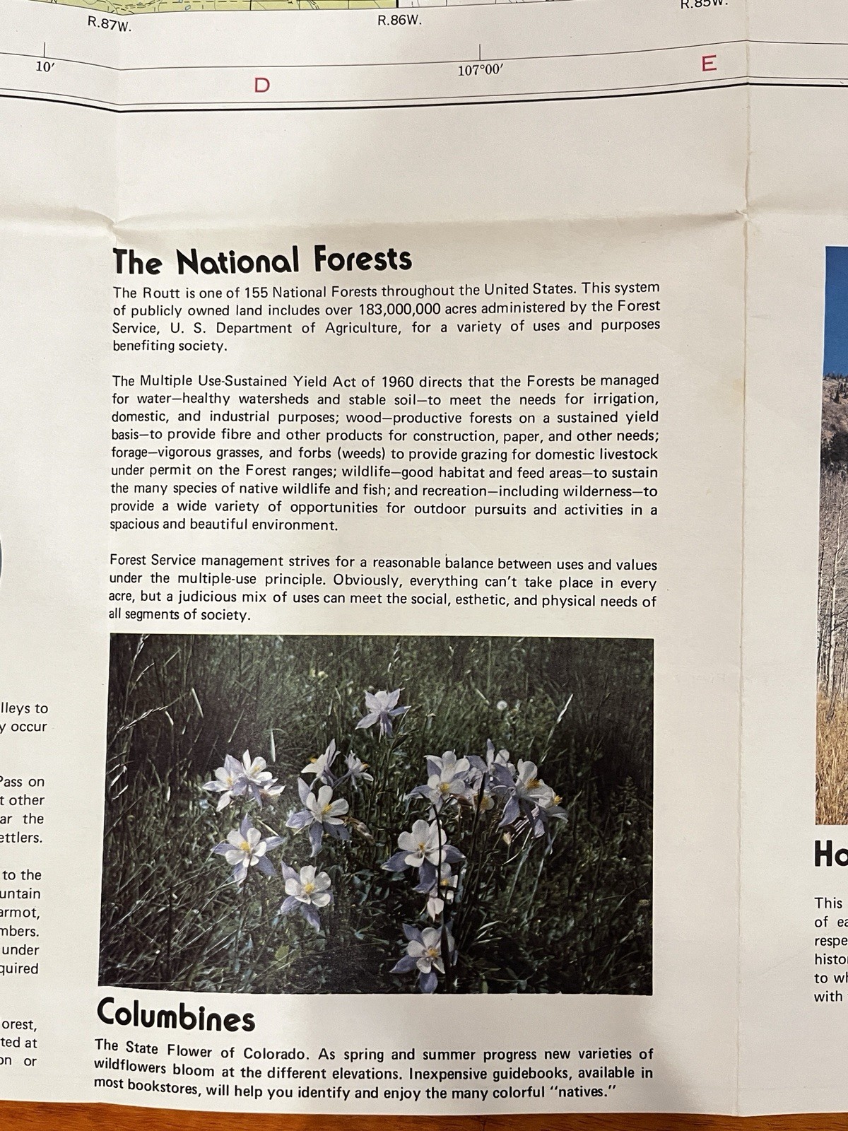VTG Routt National Forest Colorado Forest Visitors Map US Forest Service