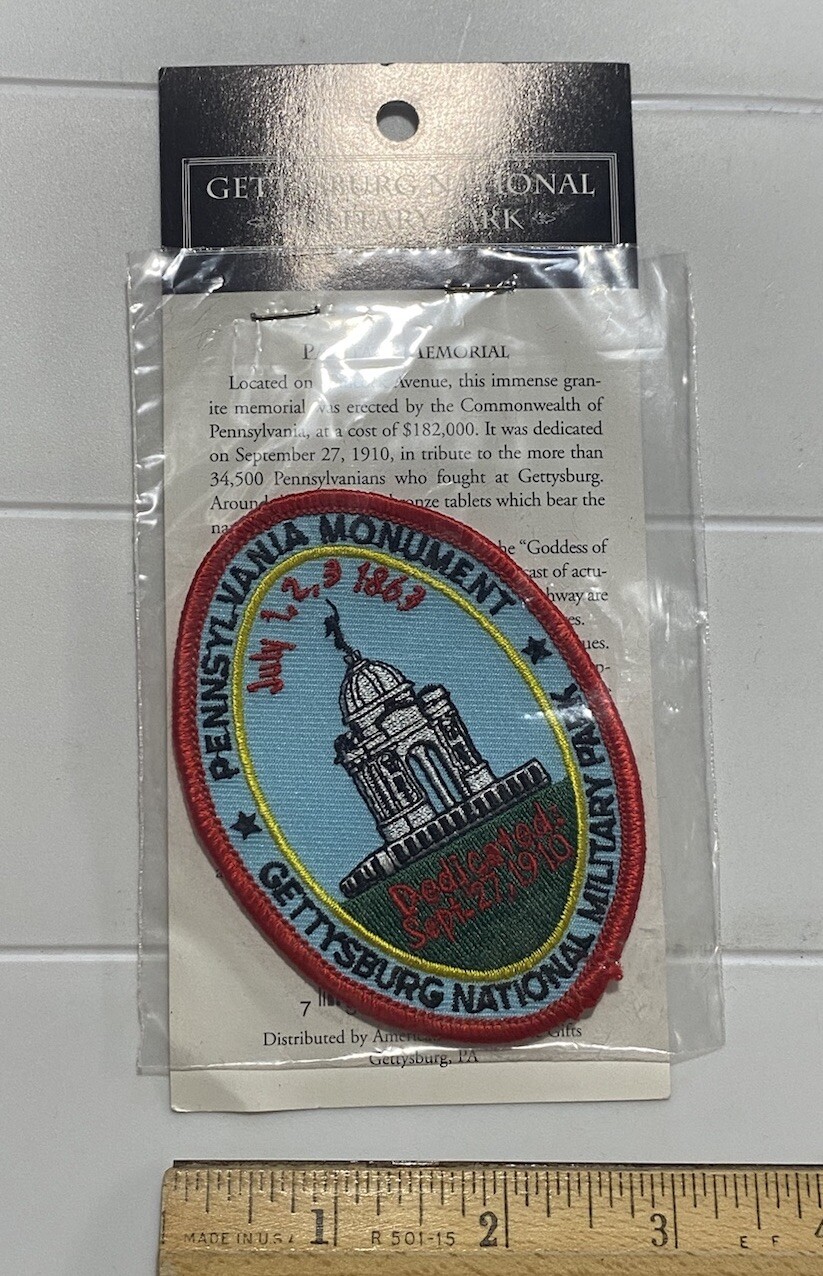 NIP Battle of Gettysburg National Military Park NMP Pennsylvania Monument Patch