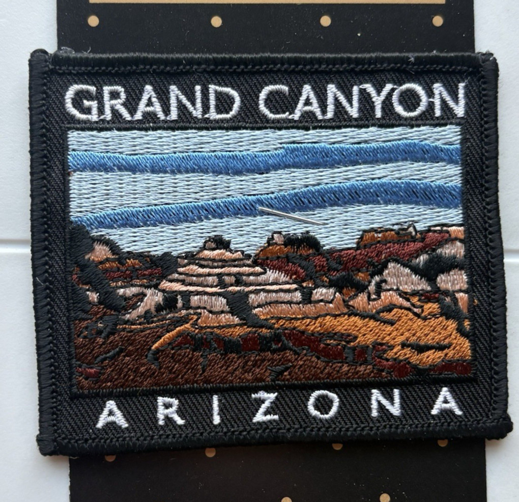 NIP Grand Canyon National Park Badlands Arizona Black Embroidered Iron-on Patch