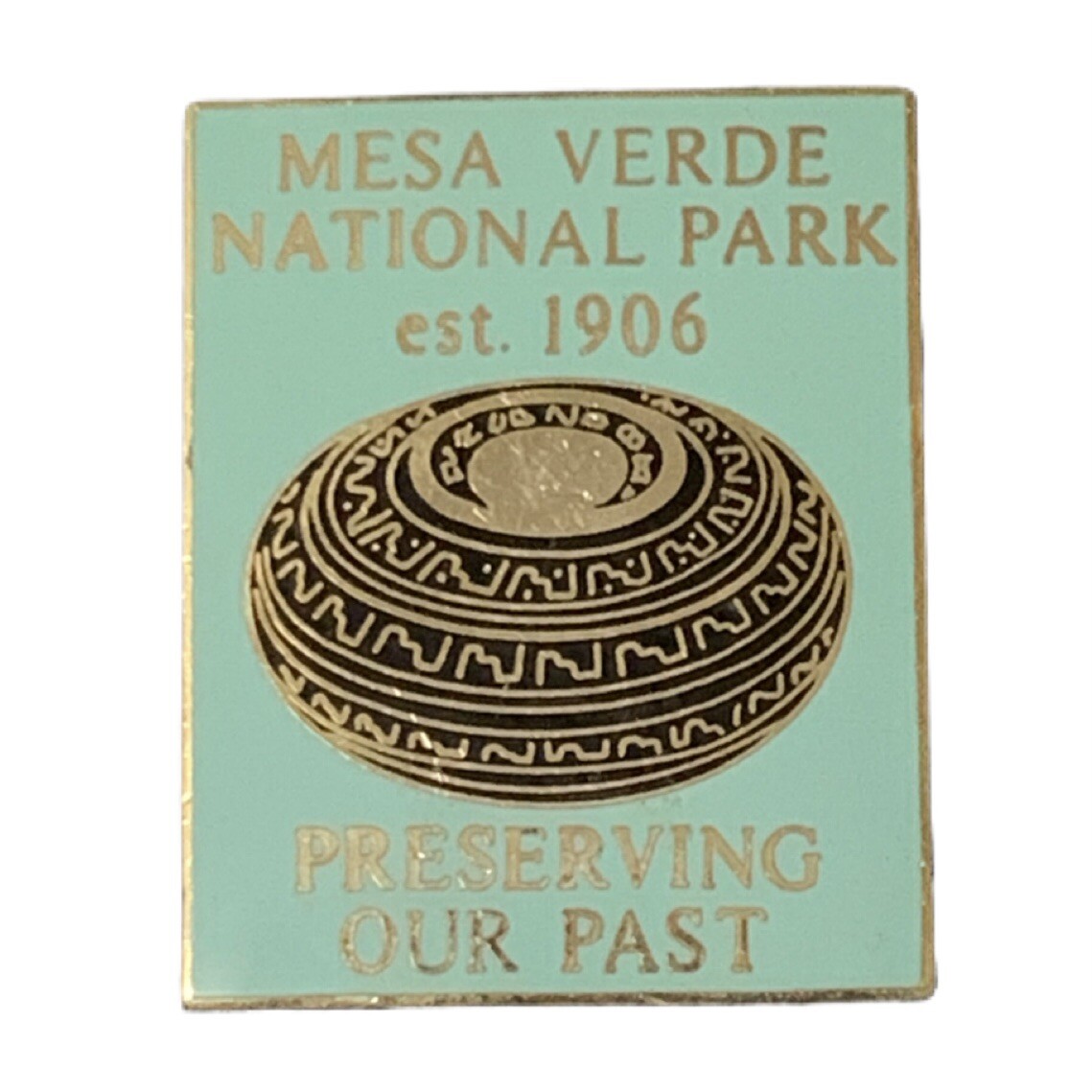 Vintage Mesa Verde National Park Preserving Our Past Travel Souvenir Pin