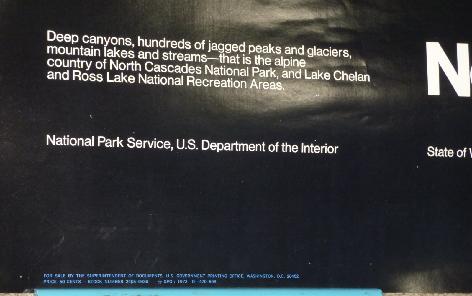 Vtg 1972 Ivan Chermayeff North Cascades National Park Washington State Poster