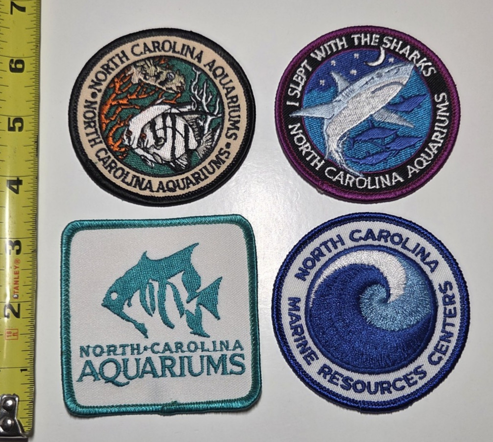 Lot of 4 NC Aquarium & Marine Resources Cente NC Aquarium Patches North Carolina